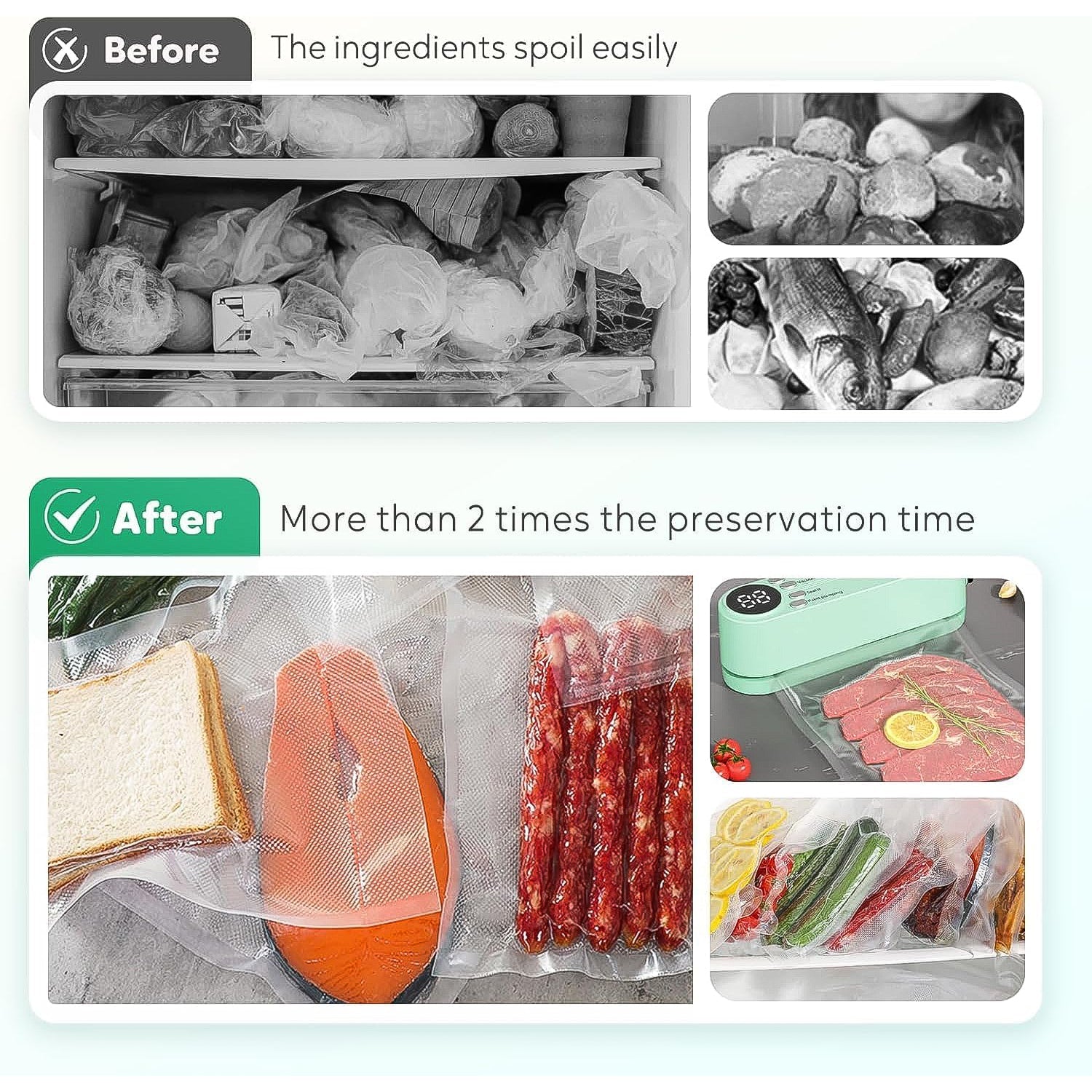 Smart Rechargeable Food Vacuum Sealer Smart Rechargeable Food Vacuum Sealer